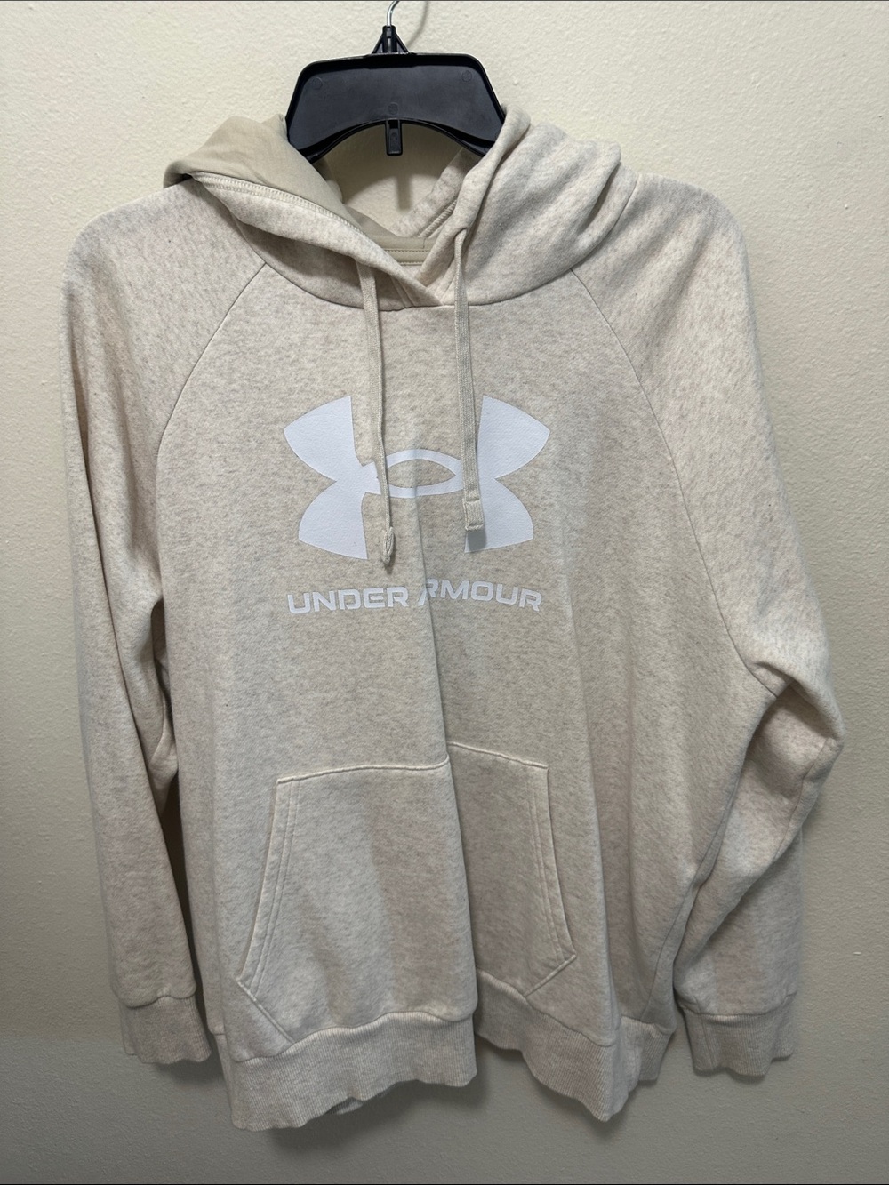 Under Armour Light Beige Logo Pullover Hoodie